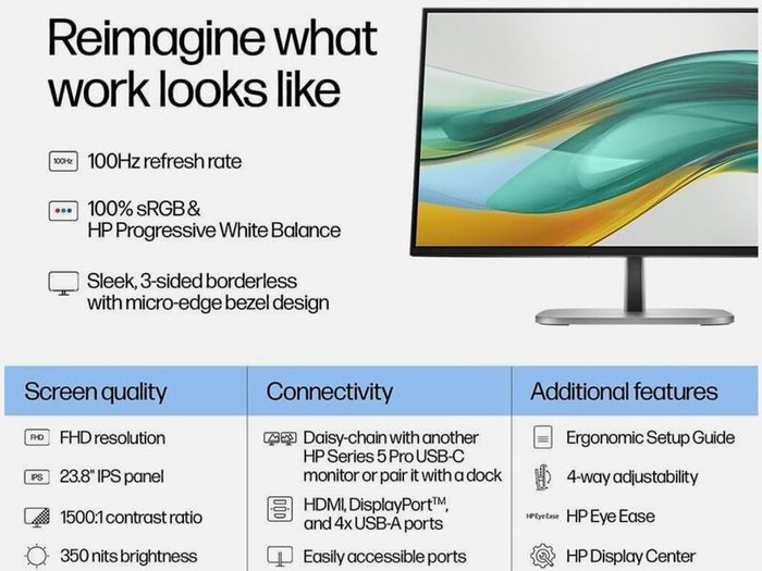 HP 524pf - Series 5 Pro - LED monitor - Full HD (1080p) - 24" - Smart Buy