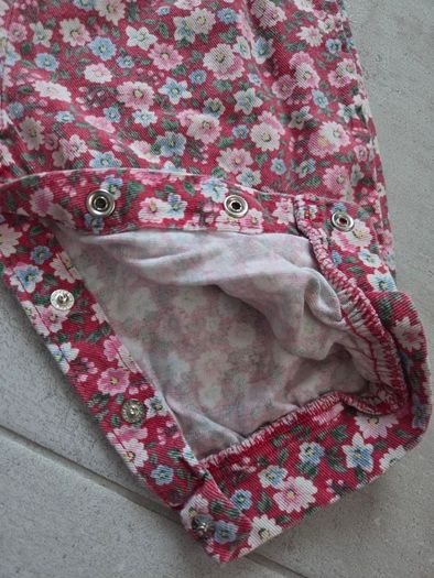Vintage, Made In USA, 80's OshKosh B'gosh Floral Denim Overalls/Dungarees. Rare.