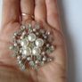 Brooch, Faux pearl brooch, Costume jewellery, Gift Image 2