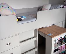 Cabin bed with desk
