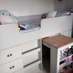 Cabin bed with desk