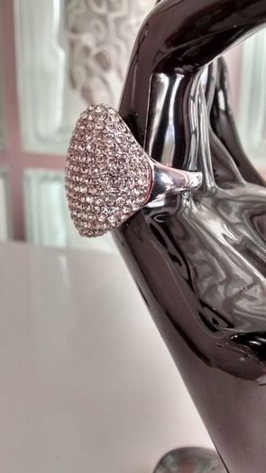 Platinum Plated Crystal Ring