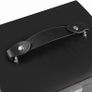 _Jewelry Box, Jewelry Case, Travel Jewelry Box, Portable Jewelry Organizer, with 2 Drawers, Mirror, Lock and Keys, Lockable, 17.5 x 13.5 x 12 cm, Black Image 4