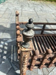 Heavy cast and brass firebox