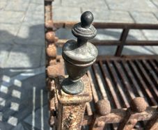 Heavy cast and brass firebox