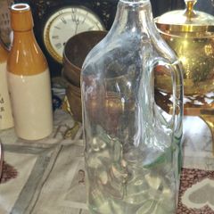 Vintage Style 1.75L Clear Glass Liquor Bottle Jug with Handle, Postage Available or Collection