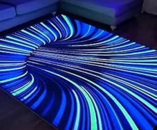 Blacklight 3D Vortex Illusion Rug, Large Neon Hole UV Reactive Visual Optical Area Rug, Non-Slip Fluorescent Luminous Game Floor Mat Carpet, Glow in The Dark Kid Playroom Decor 180x120cm