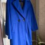 River Island Cobalt Blue Relaxed Fit Double Breasted Coat Size 12 Image 5
