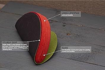 Glass Polish 15921 Semi-Circular Hand Sanding Block, Handheld sanding holder | 150 mm
