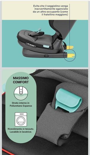 Peg Perego Light weight foldable car seat isofix 15-36kg cabin + transport bag