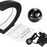 Levitating Globe, C Shape Floating Globe With LED Lights Magnetic Field Levitation World Map Globe Gravity Educational Gift Home Office Desk Decoration (Black) Image 2