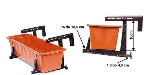 Adjustable Flower Pot Holder Deck Bracket