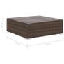 6 Piece Garden Lounge Set with Cushions Poly Rattan Brown Image 10