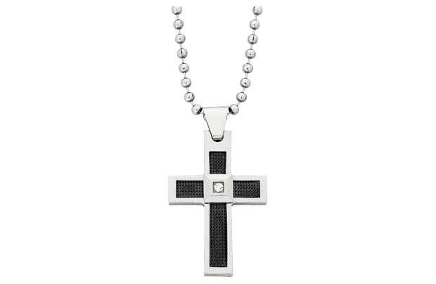 Stainless Steel Black Cross Pendant (Brand New & Unopened)