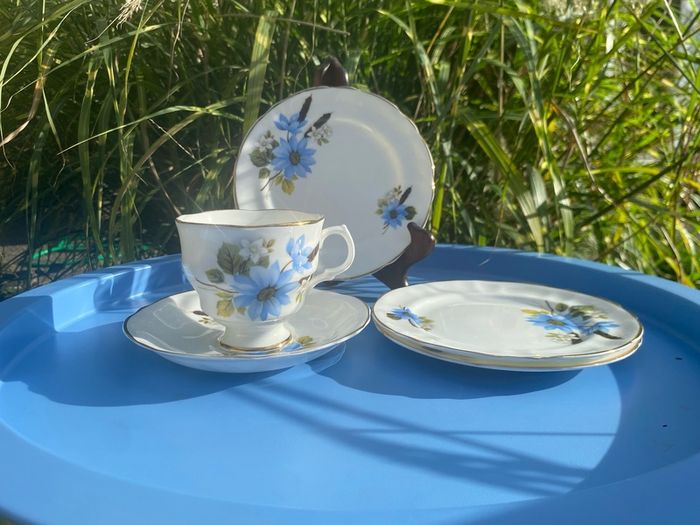 Arklow bone china trio and plates
