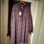 Glamorous, purple abstract Floral relaxed smock Dress Image 3