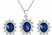 blue earrings set