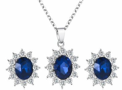 blue earrings set