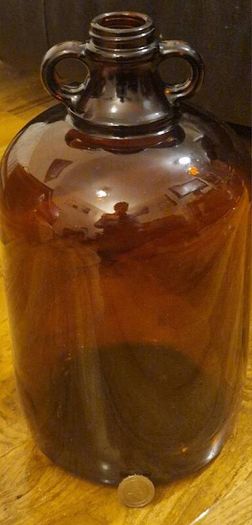 A Large Antique Scottish Amber Glass Demijohn 1920s UGB