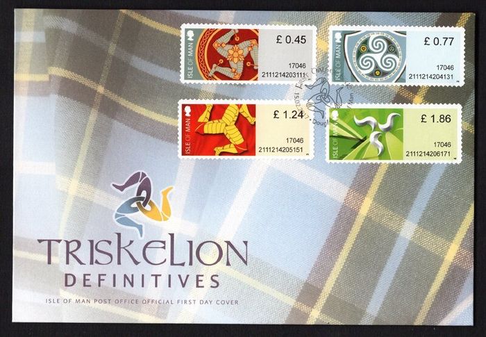 2017 Isle of Man Post & Go Stamps Triskelion Definitive First Day Cover (FDC)