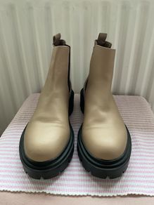 ankle boots beige chunky ankle boot size 39