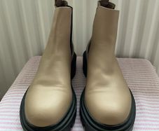 ankle boots beige chunky ankle boot size 39
