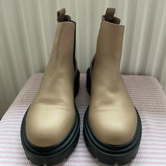 ankle boots beige chunky ankle boot size 39