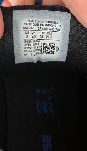 Brand New Converse Hi Tops Padded Collar UK2.5/EU35