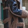 Dark brown shearling faux coat Image 2