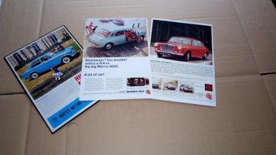 MG 1100 poster, ( REPRODUCTION POSTERS ) Hillman Minx poster, Morris 1800 poster