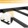 Double Bed Frames with Headboard 4ft6 Black Metal Double Bed Frame Image 4