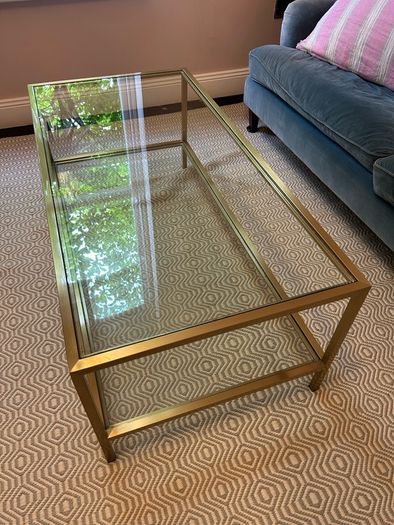 Neptune Brushed Brass coffee table