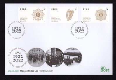 2022 Ireland 100 Years of History Commemorative Stamps An Post First Day Covers (FDC)