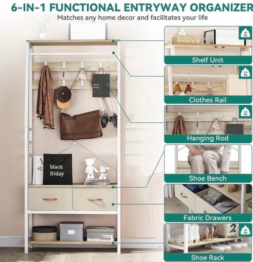 Coat rack and organizer