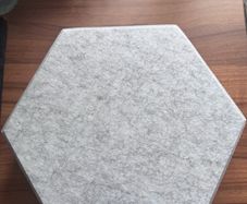 Grey Felt Acoustic Hexagonal  panels