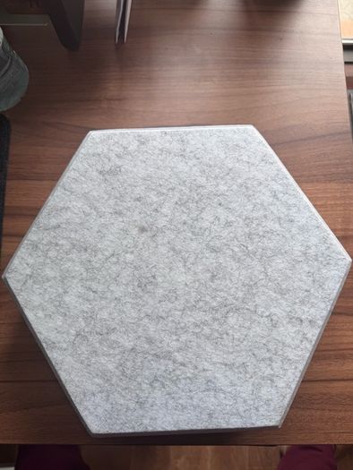 Grey Felt Acoustic Hexagonal  panels