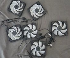 6 x Corsair RS120 ARGB 120mm PWM Fan
