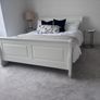 White Sleigh Bed Frame (Wooden Painted) - Standard Double Image 2