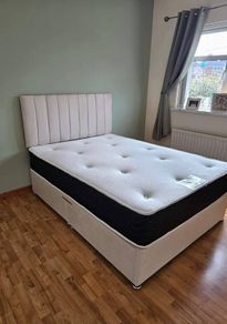Cream Double beds and mattress