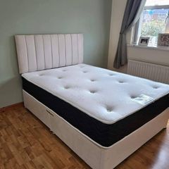 Cream Double beds and mattress