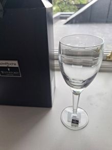 John Rocha Geo Crystal White Wine Glasses x 4
