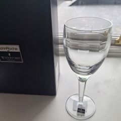 John Rocha Geo Crystal White Wine Glasses x 4