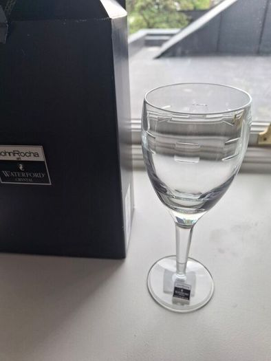 John Rocha Geo Crystal White Wine Glasses x 4