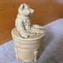 Vintage Ceramic Teddy Bear Lidded Jar Image 3