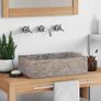 Sink 45x30x12 cm Marble High Gloss Grey Image 4