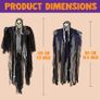 3 Pack Hanging Halloween Skeleton Ghosts Decorations, Grim Reapers for Best Halloween Outdoor Decorations Image 3