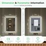 Bluetooth-Bathroom-Mirror-with-LED-Lights 700x500mm, LED-Bathroom-Mirror with Defogging Mat, 3000K-6500K, Dimmable, Memory, HD Tempered Glass, IP44 Waterproof, Image 4