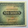 Czechoslovakia 100 korun, 1945 Rare banknote Image 3