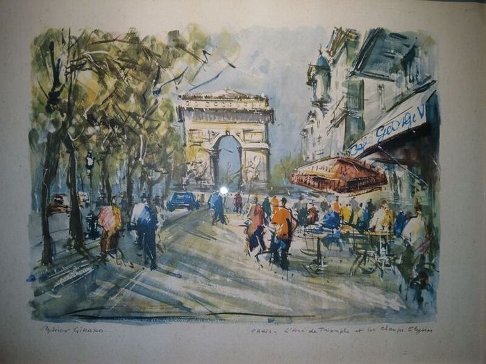 picture famous Parisian landmarks from the 1950s