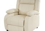 Lincoln Lounging / Television Chair, Recliner, Imitation Leather, Cream